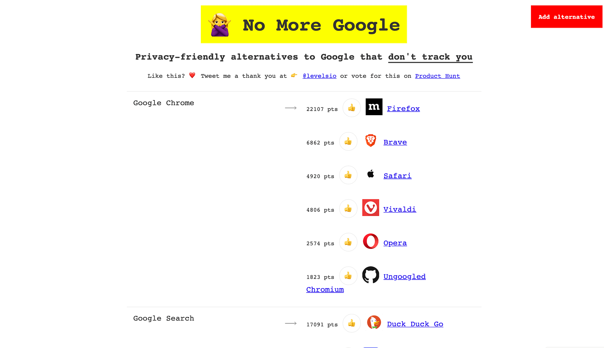NoMoreGoogle